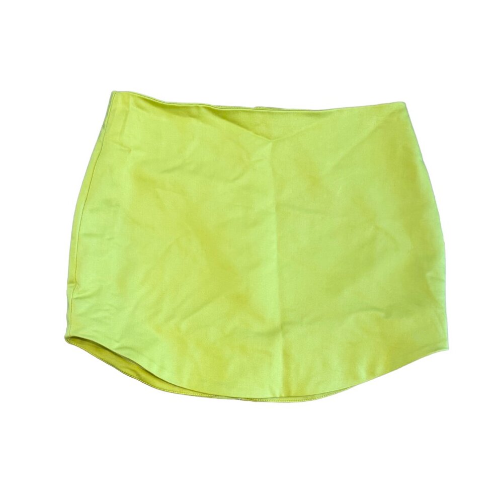 NWT Forever 21 Chartreuse Green Yellow Mini Skirt Size Small